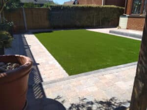 artificial grass landscaping project