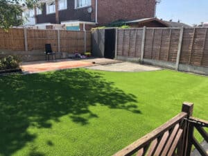 artificial grass landscaping project