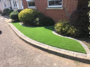 artificial grass landscaping project
