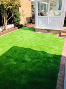 artificial grass landscaping project