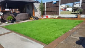 artificial grass landscaping project