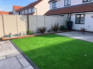 artificial grass landscaping project