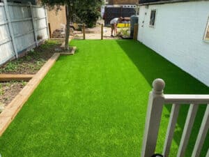 artificial grass landscaping project