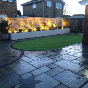artificial grass landscaping project