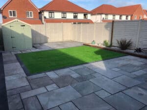 artificial grass landscaping project