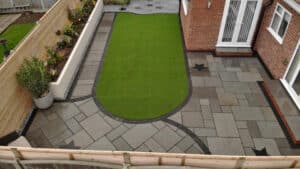 artificial grass landscaping project