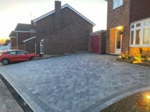 block paving driveway landscaping project