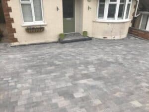 block paving driveway landscaping project