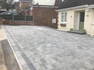 block paving driveway landscaping project