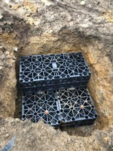 drainage landscaping project