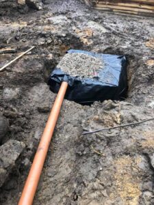 drainage landscaping project