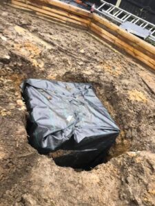 drainage landscaping project