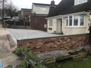 garden wall landscaping project