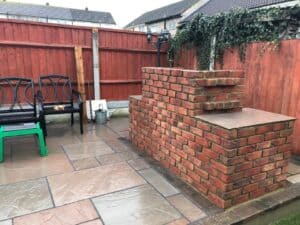 garden wall landscaping project